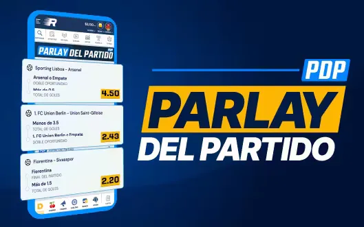 Banner de rushbet.co sobre la función Parlay del Partido en apuestas deportivas.